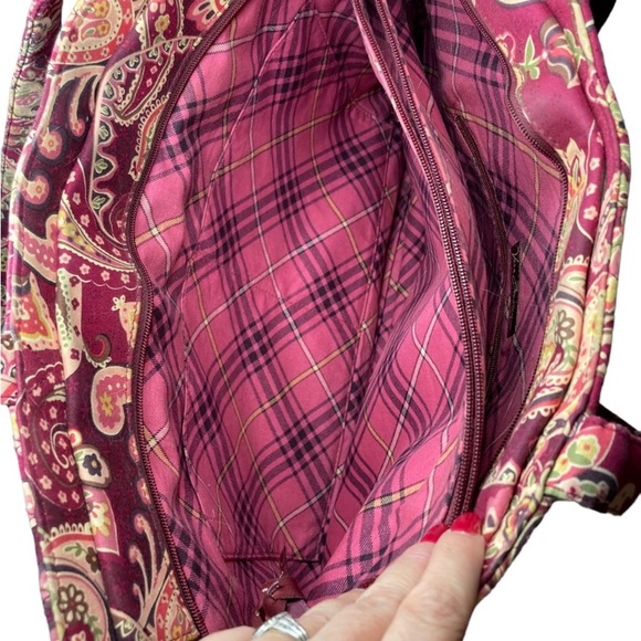 Vera Bradley Retired Piccadilly Plum Laptop Shoulder Bag - Picture 9 of 10